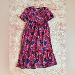 NWT MICHELLE MCDOWELL Patterned Midi Dress